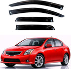 KPY Rain Guards Fit for 2007-2012 Nissan Sentra, Out-Channel Window Visors Vent Wind Deflectors 4PC, Car Accessories for 07-12 Sentra