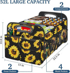 Femuar Car Trunk Organizer, Car Storage Organizer with Large Capacity Waterproof Collapsible Trunk Organizer for Car Suv/Jeep/Sedan (Sunflower, Standard)