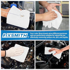 Microfiber Cleaning Cloth, Shop Towels Bulk, 24 Pack White Microfiber Towels for Cars, All-Purpose Absorbent Cleaning Rags, Dust Cloth for Automotive, Mechanic, Garage, Bar, 12 x 11 inch