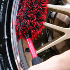 Angled Wheel Brush Kit 3 Pack- Angled Microfiber Wheel Brush, Wheel Barrel Brush, Detailing Brush Scratch Free Calipers Wool Spoke Brush Cleans Brake Dust from Barrels& Hard to Reach Areas