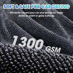 Car Drying Towel, 48"x24" Extra Large Twisted-Loop Car Cleaning Towel,1300GSM Super Absorbent, Streak Free Microfiber Cleaning Cloth for Cars, Trucks,Full-Sized SUVs