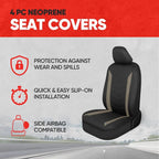 SpillGuard 2 Beige Seat Covers for Cars & Seat Covers for Trucks - Neoprene Lining Waterproof Car Seat Covers Front Seats Only - SUV Seat Covers Protector - Forros para Asientos de Carro