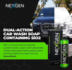 Premium Ceramic Soap (8oz) - Dual-Action Formula Car Wash Soap with SiO2 for Cleaning & Protection - Hydrophobic Water-Beading`- Car Cleaning Supplies - Safe for Paint, Glass, Chrome & More