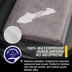 Back Seat Cover for Car Trucks Van SUV Jeep,Waterproof Rear Bench Towel Seat Covers for Dogs and Kids,Automotive Backseat Protector (Grey)