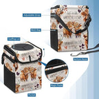 Cute Highland Cow Car Trash Can with Lid Collapsible Reusable Waterproof Car Garage Bag,Automotive Garbage Can,Car Accessories Interior Car Organizer