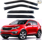 KPY Rain Guards Fit for 2011-2016 Kia Sportage, Out-Channel Window Visors Vent Wind Deflectors 4PC, Car Accessories for 11-16 Sportage
