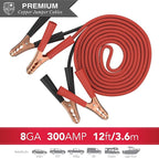 2-in-1 Car Emergency Kit | 12-FT Heavy-Duty Jumper Cables & 378-Piece Comprehensive Car First Aid Kit | Compact Roadside Auto Essentials for Vehicle Safety