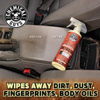 Leather Quick Detailer - Interior Cleaner and Conditioner for Natural, Synthetic, Pleather, and More, Safe for Car Seats, Furniture, Apparel, Shoes & Boots, Leather Scented - 16 fl oz