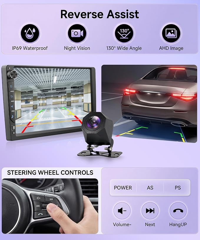 4G+64G Android 15 Car Stereo for Toyota Camry 2000-2006, 9 Inch Incell Touchscreen with Physical Buttons, Wireless CarPlay Android Auto GPS WiFi Bluetooth FM RDS EQ SWC Type-C Backup Camera