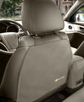 Luxury Clean-Edge Kick Mat - Tapered Design Seat Back Protector and Seat Cover with Invisible Strap and Stiff Edging (1 Mat)