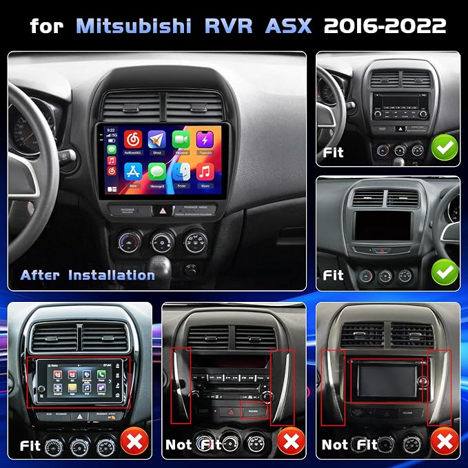 4G+64G Android 15 Radio for Mitsubishi Outlander Sport 2016-2022 Wireless CarPlay, 10'' Incell Full Touchscreen Stereo Android Auto Bluetooth 5G WiFi EQ FM RDS GPS WiFi SWC AHD Backup Camera