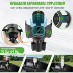 Golf Cart Heater Propane Cup Holder for Yamaha, EZGO, Club Car | Adjustable & Expandable Base Holder Mount for 16.4 oz/1Lb Portable Propane Heater Camping Gas Cylinder and Water Bottle Black