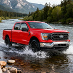 in-Channel Window Visor Window Vent Deflectors Rain Guards for 2015-2020 Ford F-150 Crew & Supercrew Cab, 2017-2022 F-250 F-350 F-450 F-550 Super Duty cab, 4-Piece Set with Metal Clips