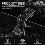 Car Seat Headrest Hook, Auto Seat Hook Hangers Storage Organizer Interior Accessories for Purse Coats Umbrellas Grocery Bags Handbag, 4-Pack(Bling Black)