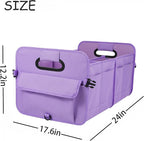 AOKJOY Car Trunk Organizer, Purple, Unisex, Foldable, Non-slip, Adjustable Straps, Multiple Compartments, 600D Oxford Cloth Material