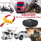 2 Pcs Wheel Lock for Cars, Heavy Duty Trailer Wheel Lock Universal Security Anti Theft Tire Clamp for Vehicles Boot Camper SUV ATV Boat Motorcycle Deterrent(Red)