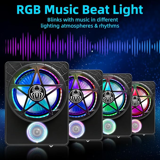 3000W Under Seat Subwoofer with Amp 10" Slim Powered Car Audio | 3-Way Full Range Sound with RGB Beat Sync LED, Bass Boost, Low Pass Filter, Plug & Play Design for Trucks SUVs and Cars