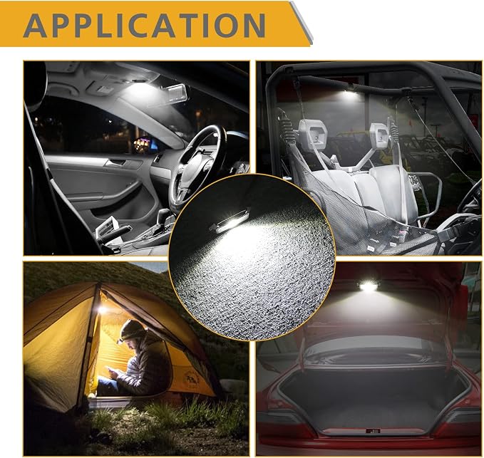 UTV LED Dome Light 12V with Switch, Universal Roll Bar Mount LED White Lights Interior Dome Light for UTV ATV Polaris RZR Can Am Car Golf Cart