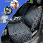 Front Seat Cover 2 Pack, Full Protection Dog Car Seat Cover with Side Flaps, Nonslip Scratchproof Captain Chair Seat Cover Fits for Cars, Trucks, SUVs, Jeep, Black