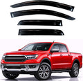 KPY Rain Guards Fit for 2019-2023 Ford Ranger SuperCrew, Out-Channel Window Visors Vent Wind Deflectors 4PC, Truck Accessories for 19-23 Ranger SuperCrew