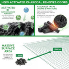 Activated Charcoal Shoe Odor Elimination Bags. Remove Strong Odors in Car, Closet, Basement. 6 Activated Charcoal Bags Odor Absorbers for Home. Bamboo Charcoals Air Purifying Bag Charcoals Deodorizer
