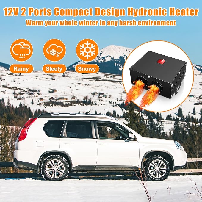 500w Car Heater 12 Volt Camping Heaters Kit Car Camping Windshield Window Defogger Defroster for Winter Automobile Windscreen Camper(12v)