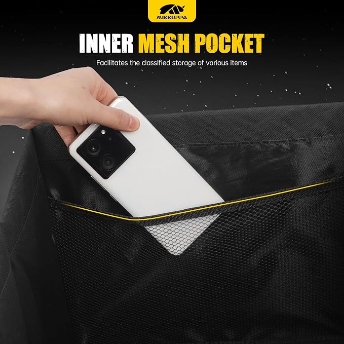 Car Seat Organizer & Lumbar Support - 33L Collapsible Front & Back Seat Organizer with Removable Back Support Pillow, Car Storage for SUV Auto Truck Van
