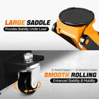4 Ton Low Profile Floor Jack, Heavy Duty Steel Hydraulic Car Jack with Dual Pistons Quick Lift Pump, Hydraulic Racing Floor Jack, Lifting Range 4.5" to 20", Orange