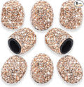 8PCS Bling Crystal Diamond Tire Stem Valve Caps, Dustproof Car Wheel Tire Valve Caps Universal Tire Valve Stem Covers for Cars, SUV, Trucks, Bikes, Motorcycles, Bicycles (Rose Gold)