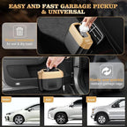 Car Trash Can with Lid，Built-in Storage Garbage Bag，Leakproof Vehicle Trash，Car Accessories for Interior,Mini Garbage Bin for Automotive, Home, Office, Kitchen, Bedroom，with 30pcs Trash Bags