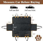 Dog Seat Cover for Back Seat, Dog Hammock for Trucks SUVs | 600D waterproof, nonslip, scratch-proof. Easy-clean, machine washable, pet-friendly for daily travel. Quick no-tool install.