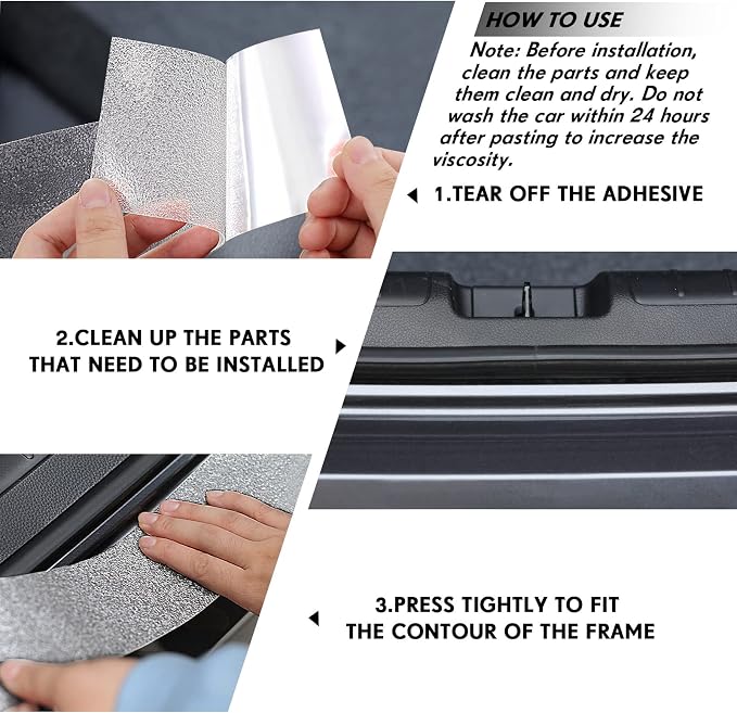 Car Door Edge Guards Door Sill Protector Automotive Entry Guard Anti Collision Scuff Sill Trim Protection Strips for Most Cars Vehicles Accessories(2.8 Inch Wide, 16.4 Feet,Clear)
