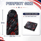 Car Seat Towel Cover for Front Seats, 1Pc Sweat Absorbent Car Seat Protector with Non-Slip Backing, Waterproof Towel Car Seat Covers for Runners, Gym, Swimming, Beach, Pets, Cyber Motion