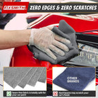 Shop Towels, Pack of 200, Grey Microfiber Cleaning Cloth Bulk, Microfiber Towels for Cars, All-Purpose Absorbent Cleaning Rags, Dust Cloth for Automotive, Mechanic, Garage, 11.5 x 11.5 inch