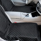 Car Seat Towel Covers with Storage Bag, 63 x 32 Inch Universal Non Slip Waterproof Sweat Protector for Car Truck, Gym Swimming Running, Machine Washable(2 Pack,Carbon Fiber Textured)