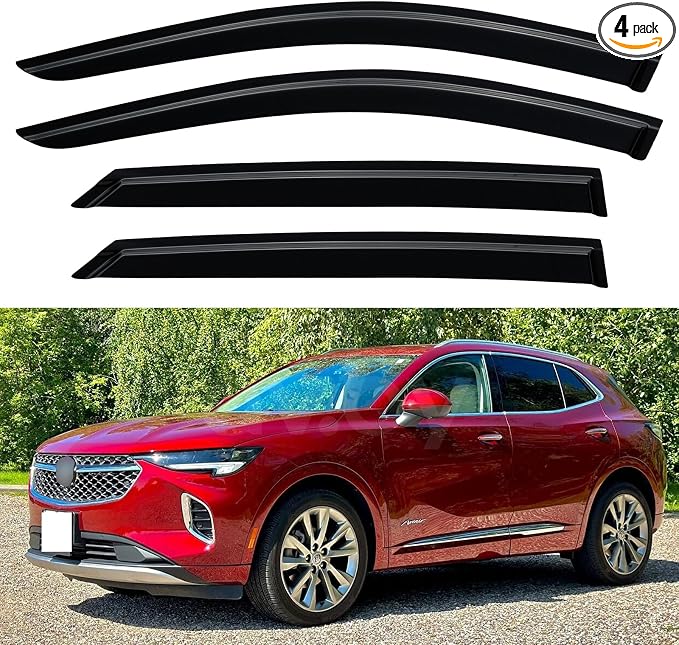 Window Visors Rain Guards for 2021 2022 2023 Buick Envision, Out-Channel Window Vent Wind Deflectors Visors Shades for 21 22 23 Buick Envision