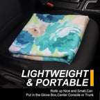 Back Seat Cover for Car Trucks Van SUV Jeep,Waterproof Rear Bench Towel Seat Covers for Dogs and Kids,Automotive Backseat Protector (Chrysanthemum)