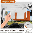 Magnetic Foldable Car Tissue Box - Easy-Install Tissue Holder for Sun Visors and Seat Backs,Premium Leather Car Napkin Organizer—Designed for Commuters,Rideshare Drivers and Families(Orange)