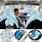 2 Pack Car Towels Seat Cover with Storage Bag, Multifunctional Microfiber Towel for Gym Outdoor Sport Running,Picnic, Beach, Pet Dog Travel,Fits Car SUV Truck (Scooter Dog)