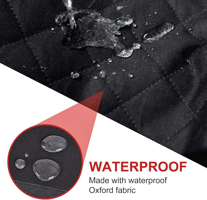 Dog Car Seat Cover, Back Seat Cover for Dogs Pet Car Seat Protector Waterproof Bench Car Seat Cover, Non-Slip Rear Seat Cover with 4 Safety Belt Openings for Safe Travel, Fits Cars Trucks SUVs