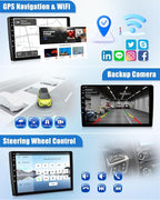 8 Core Qualcomm Android Car Stereo for Ford Explorer 2005-2010 10.1 Inch Touch Screen with CarPlay Android Auto 4G+64G Bluetooth Cooling Fan Weather Forecast UI Design Intelligent Voice