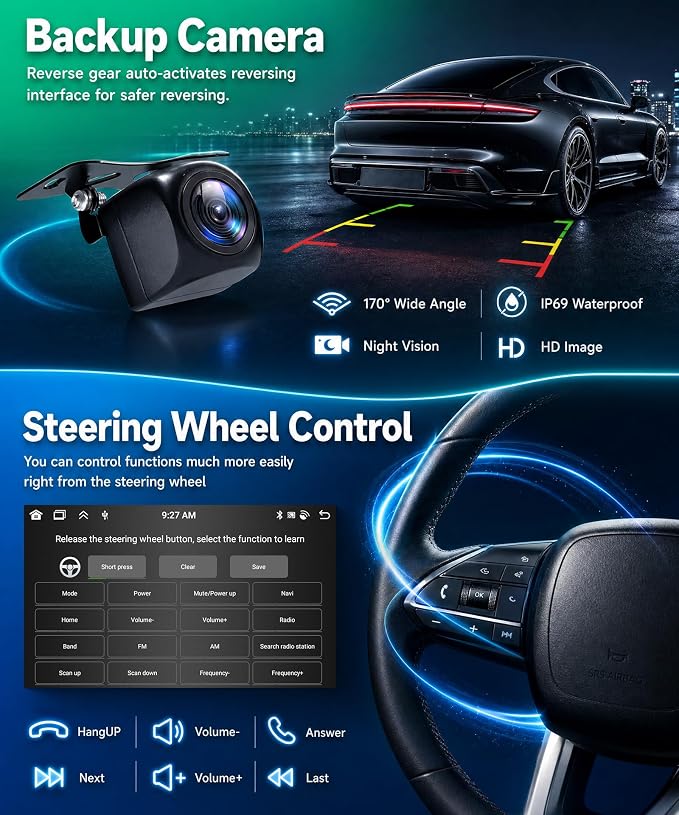 8 Core 6G+128G Car Radio for Suzuki Swift 2011-2017 Android Car Stereo Carplay Android Auto DSP 9 Inch Touchscreen Bluetooth FM RDS GPS WiFi Mirror Link Backup Camera