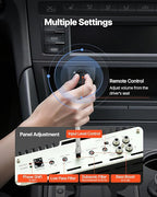 Monoblock Car Amplifier, 800W RMS MAX, 1/2/4 Ohm Stable, 1-Channel Class D Car Audio Amplifier with Remote Subwoofer Level Control, Low Pass Filter, Bass Boost & Phase Shift, Volume Controller