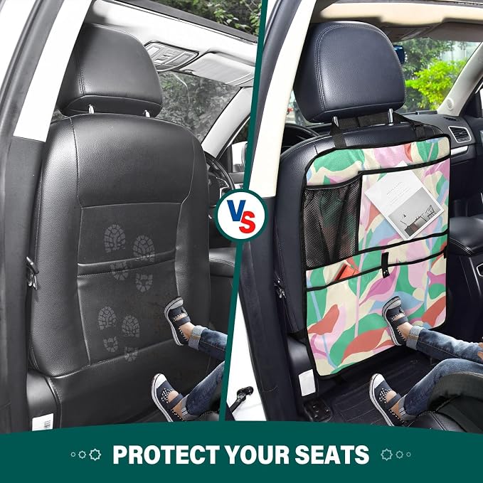 Kick Mats Backseat Protector with Anti Kick Design Offering Safety and Space for Backseat Essentials