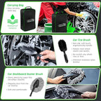47PCS Car Detailing Kit Interior Cleaner, Car Cleaning Kit, Car Vacuum Car Interior Detailing Kit, Car Wash Kit with Bucket Auto Detailing Brush Set Car Accessories for Motorcycle, Cars, Bikes, Wheels