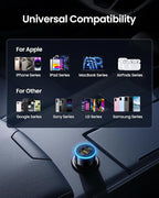 60W USB C Car Charger - Car Phone Charger Adapter PD30W & QC3.0 Fast Charging, Car USB Charger Multi Port, Cigarette Lighter USB Charger, Car Charger with LED for iPhone 17/16/15/14/13/12 Series