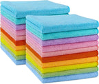 AIDEA Microfiber Cleaning Cloth-20PK, Microfiber Towels, Rags,11.5"×11.5" | Cleaning Rags, Lint Free Cloth, Wash Cloths, Dusting Cloth for Home, Window, Cars, Cleaning Supplies, Muilticolor