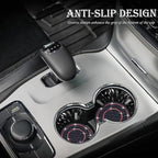 2PCS Bling Crystal Rhinestone Cup Holder Coaster, 2.75 inch Soft Silicone Anti-Slip Shockproof, Car Cup Holder Insert Coasters, Universal Car Interior Accessories for Women (Black & Red)