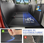 Back Seat Extender for Dogs Truck-Large Space, Hard Bottom PU Leather Dog Pet Seat Cover Back Seat, Anti-Scratch Dog Hammock for Crew Cab Trucks F150, RAM1500, Sierra, Tundra, Silverado