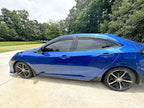 2016-2021 Tape-On Rain Guards for Honda Civic Hatchback Side Window Visor Deflectors 10th Gen HB Type-R EX EX-L LX Sport Touring 3D Wavy JDM Style Vent Shades